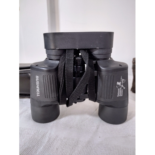 74 - Set of 4 Binoculars Including Carl Zeiss Jena Jenoptem 8x30W, Bushnell 8x40, Miranda 10x25, and Earl... 