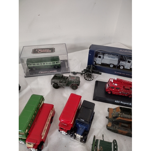 86 - Collection of Vintage and Modern Die-Cast Vehicles and Military Models, Including Dinky Toys, Origin... 