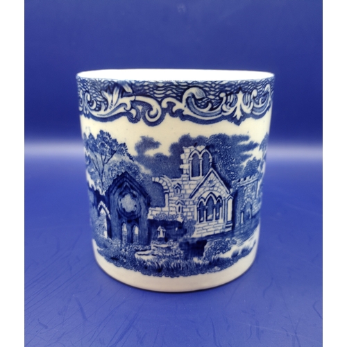 91 - Antique G. Jones & Sons Transferware Mug Entitled 'Abbey 1790', Produced in Stoke-on-Trent for Expor... 