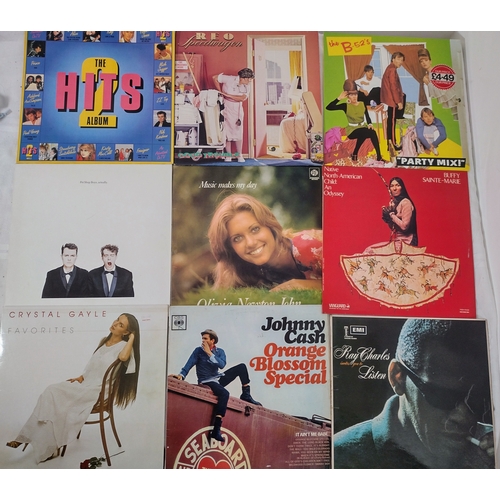 97 - Box of approx 50 Vinyl LPs Records featuring Artists from the Early 60s through to the Early 90s (so... 