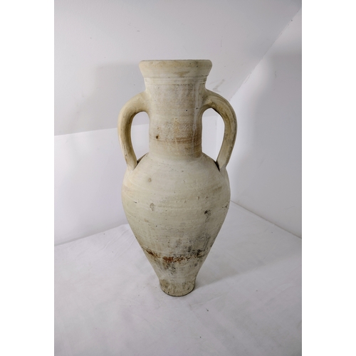 135 - Large French Stoneware Amphora-Style Vase Featuring Classical Design From The Mid-20th Century appro... 