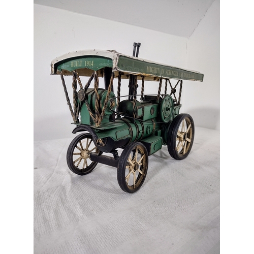 138 - Boyle Model 30471 Tin Steam Tractor, Decorative Display Piece, Circa 1970s