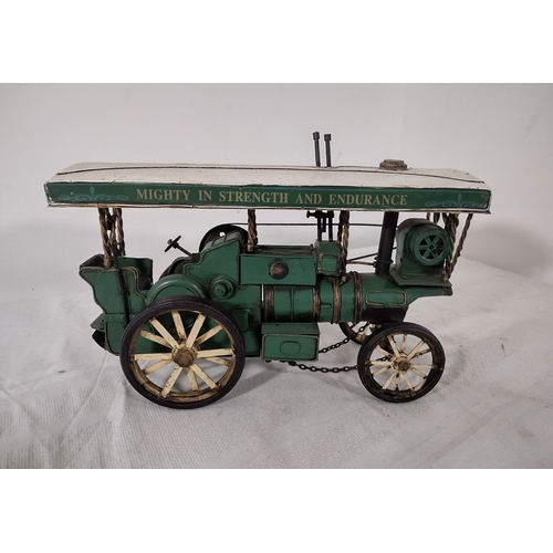 138 - Boyle Model 30471 Tin Steam Tractor, Decorative Display Piece, Circa 1970s