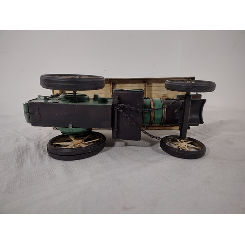 138 - Boyle Model 30471 Tin Steam Tractor, Decorative Display Piece, Circa 1970s