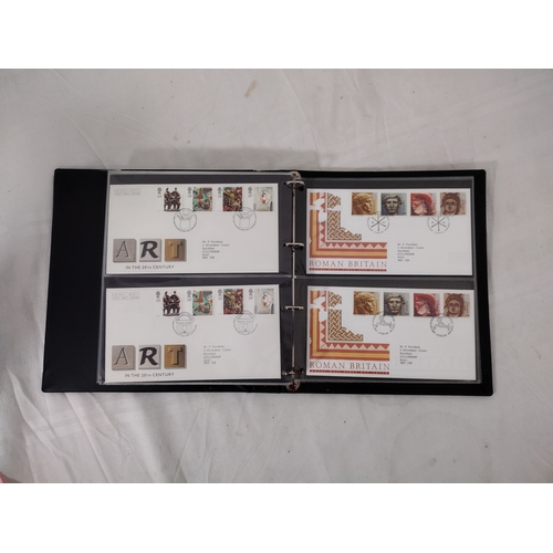 141 - Album of Approximately 50 British First Day Covers, Late 20th Century, Featuring Commemorative Theme... 