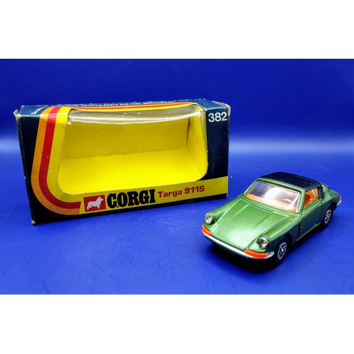 156 - 1973 Corgi Porsche Targa 911S Die-Cast Model Number 382 in Original Box