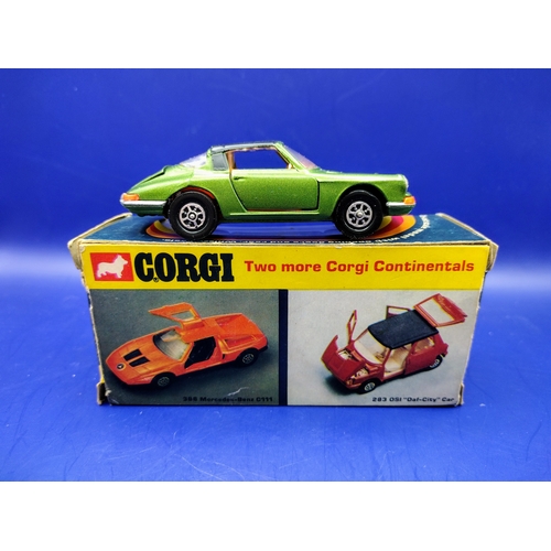 156 - 1973 Corgi Porsche Targa 911S Die-Cast Model Number 382 in Original Box