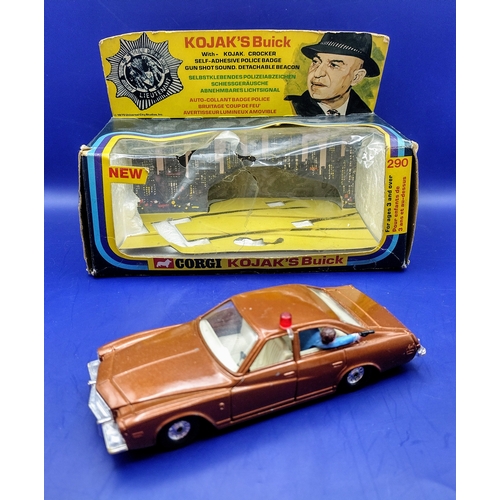 158 - 1975 Corgi Kojak’s Buick Regal Die-Cast Model Number 290 with Original Box - Missing Kojak Figure