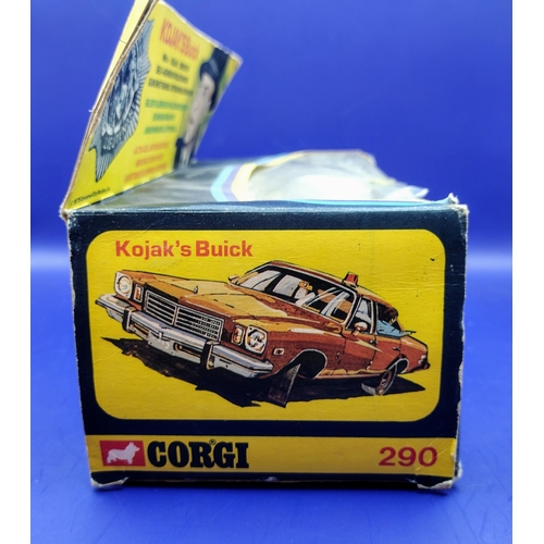 158 - 1975 Corgi Kojak’s Buick Regal Die-Cast Model Number 290 with Original Box - Missing Kojak Figure