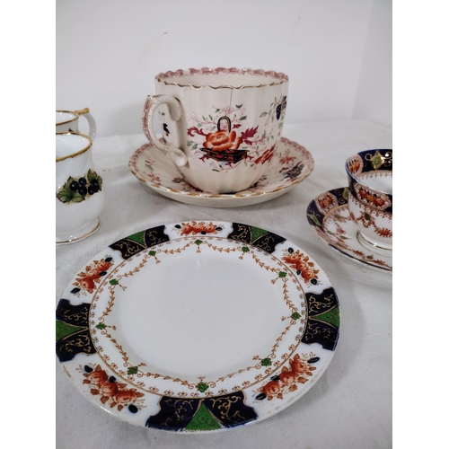 166 - Collection of Fine China English Ceramics Including Staffordshire Imari Ironstone Oversized Teacup a... 