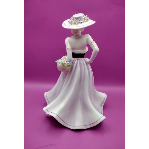 180 - Coalport Ladies of Fashion Series Figurine Demetra Modelled and Decorated by Hand From 1986