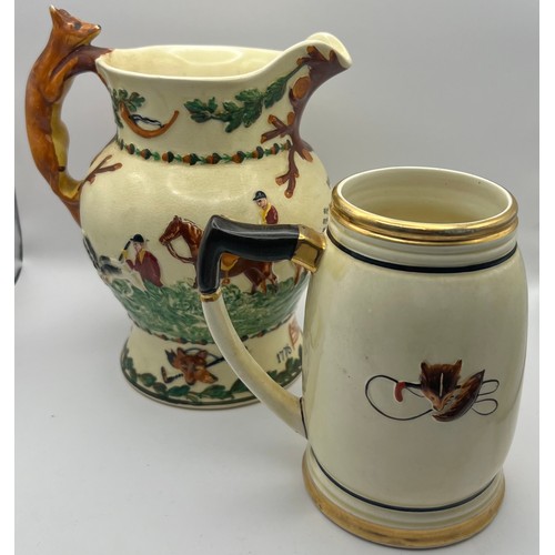 185 - Two Musical Ceramics to include Sylvan England Hunting Tankard & John Peel Crown Devon Fielding's Ju... 