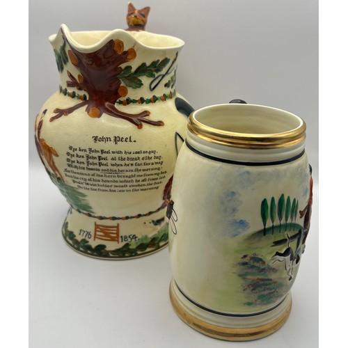 185 - Two Musical Ceramics to include Sylvan England Hunting Tankard & John Peel Crown Devon Fielding's Ju... 