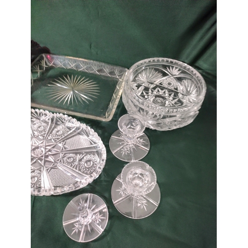 200 - Mixed Collection of Late 19th to Mid-20th Century Cut Glass Tableware and Decorative Items, Includin... 