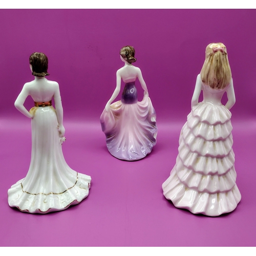 213 - Set of Three Coalport Figurines Including Collectors Choice Tiffany by Jack Glynn (2000) and Amanda ... 