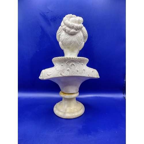 222 - Mid-20th Century A. Giannelli Signed Stone Composite and Marble Bust of a Woman, Approx. 25 cm High,... 