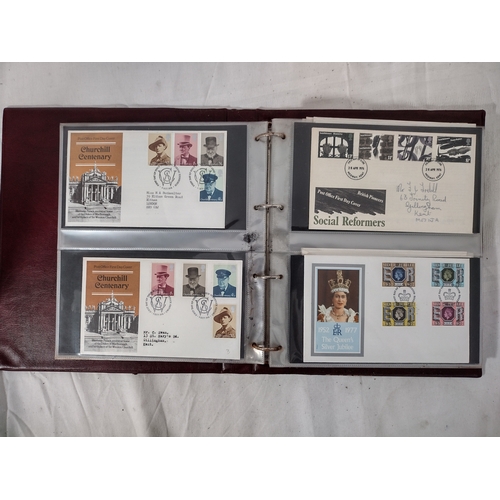 242 - Album of Approximately 32 British First Day Covers, 1969 to 1986, Featuring Commemorative Themes Inc... 