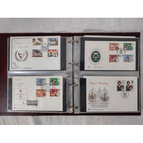 242 - Album of Approximately 32 British First Day Covers, 1969 to 1986, Featuring Commemorative Themes Inc... 