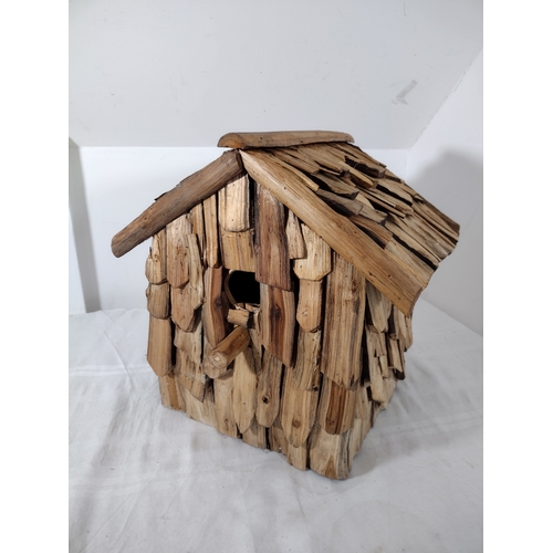 253 - Large Rustic Handcrafted Wooden Birdhouse Made from Drift Wood, Approx. 13