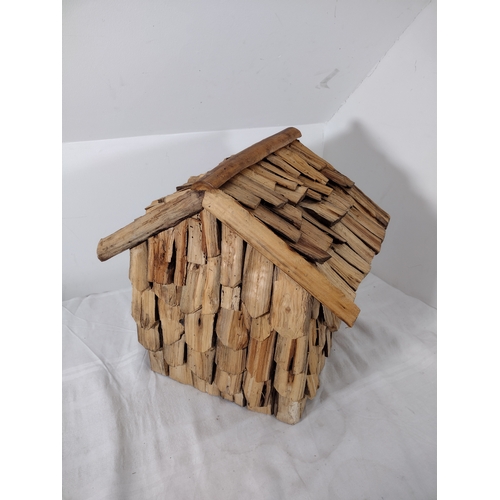 253 - Large Rustic Handcrafted Wooden Birdhouse Made from Drift Wood, Approx. 13