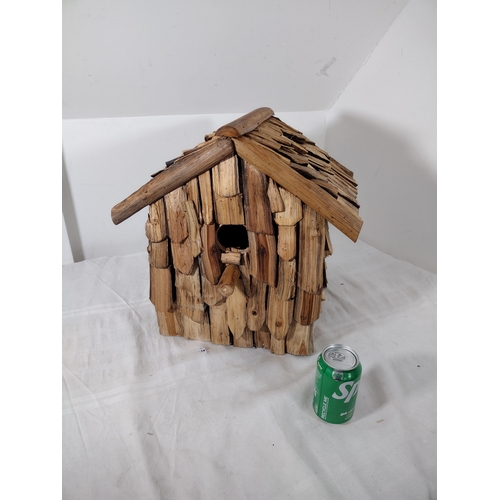 253 - Large Rustic Handcrafted Wooden Birdhouse Made from Drift Wood, Approx. 13