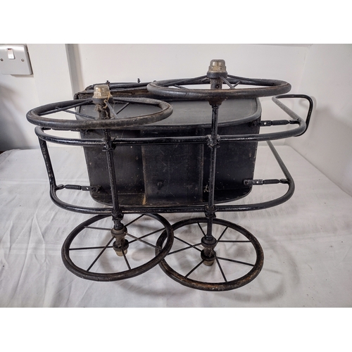 254 - Edwardian Marmet Dolls’ Pram by Brownes of Plymouth, Featuring C-Sprung Suspension System, Original ... 