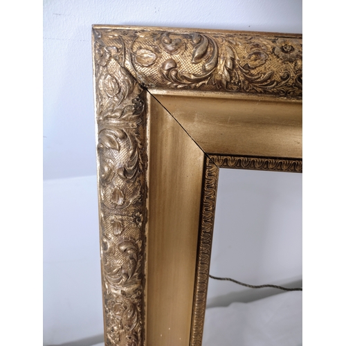 255 - Late 19th to Early 20th Century Ornate Gold-Brushed French Picture Frame Measuring 26 Inches by 23 I... 