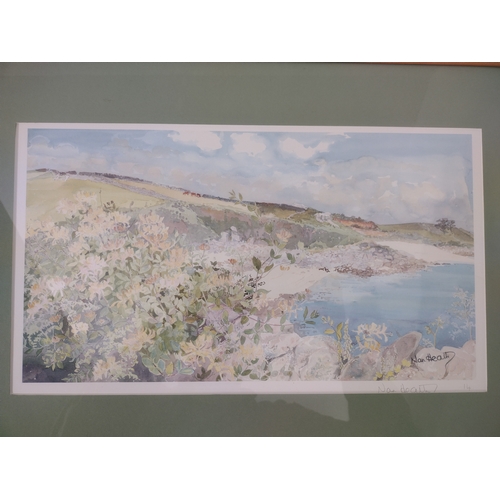 262 - Framed and Glazed Limited Edition Print by Nan Heath, Isles of Scilly, Signed and Numbered 14/100 Ci... 