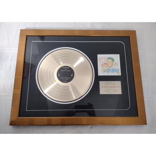 273 - Limited Edition Certified Gold Tribute Disc for Elvis Presley's 