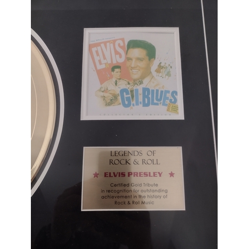 273 - Limited Edition Certified Gold Tribute Disc for Elvis Presley's 