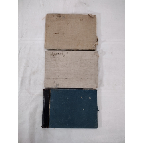 275 - Set of Three Watercolour Sketchbooks with Original Artwork, Circa 1919–1929, Featuring Approx. 75 Pa... 