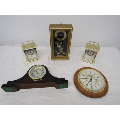 92 - Selection of Quartz and Carriage Clocks