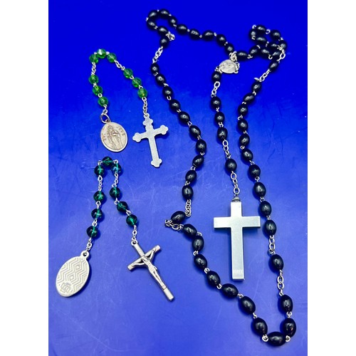 22 - 3 Crucifix Rosary Beads