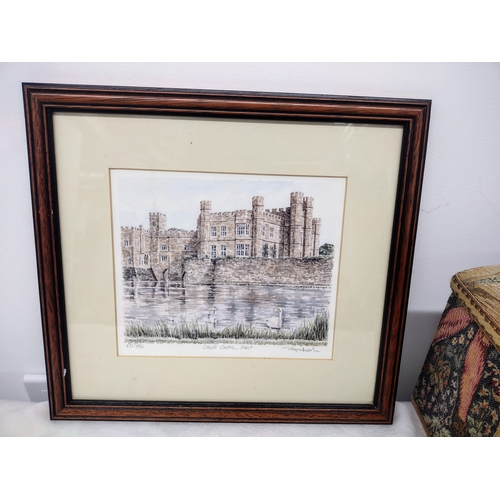 47 - Selection of Leeds Castle (Kent) Themed Items to Framed Limited Edition Prints of Leeds Castle, Incl... 