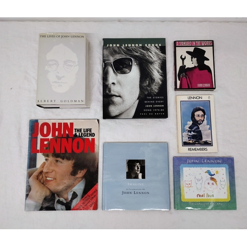 97 - Collection of Hard Back John Lennon Beatles Books and Sunday Times Tribute Magazine