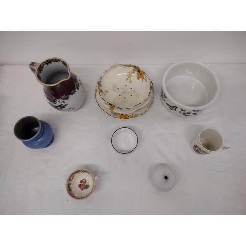 136 - Selection of 19th and early 20th Century Ceramic Items to include Portmeirion, New Hall, Flowers and... 