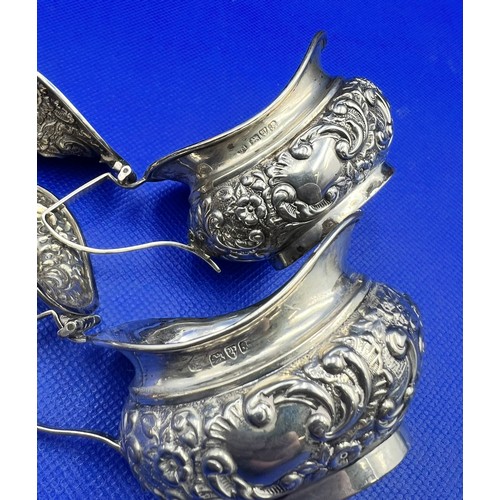 58 - Two Antique Sterling Silver Mustards by William Aitken Fully Hallmarked Chester 1901 98g Approx