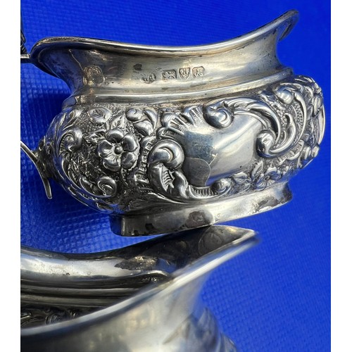 58 - Two Antique Sterling Silver Mustards by William Aitken Fully Hallmarked Chester 1901 98g Approx