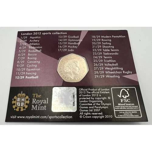 25 - Royal Mint Sealed London 2012 Sports Collection 50p - Football