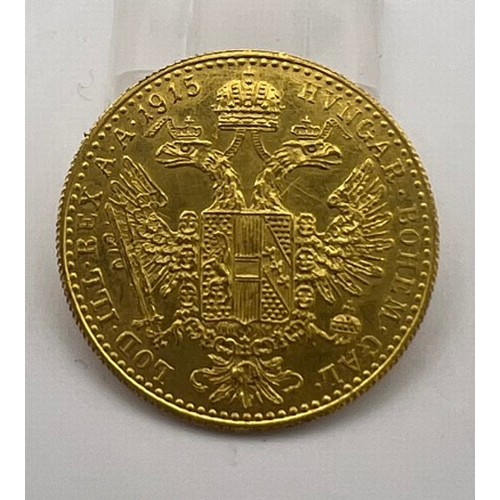 9 - An Austrian Gold One Ducat 1915 (re-strike proof) - Investment Gold Lot (Only 10% Commission and zer... 