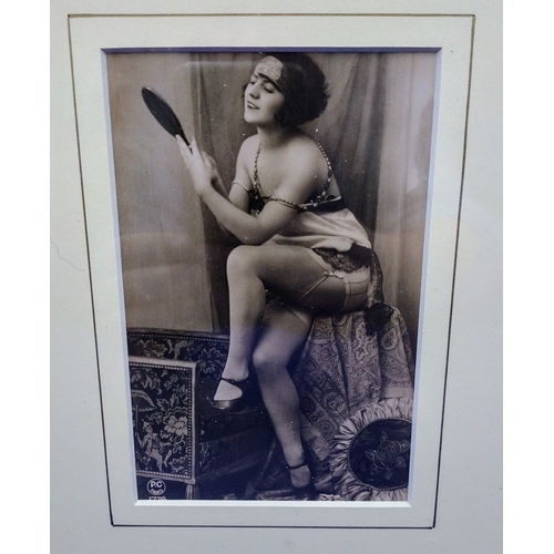 406 - 3 Framed Vintage Sepia Photographs of Glamourous Ladies approx 22cm x 17cm