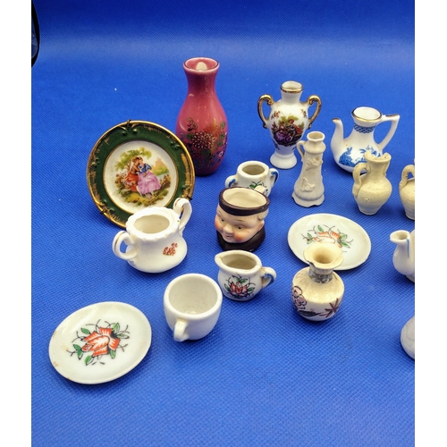 204 - A Vintage Collection of Dolls House Porcelain Miniature China and Other Miniatures, Early to Mid 20t... 