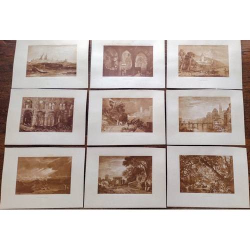 410 - Collection of 21 Individual Victorian J. M. W. Turner RA Libor Studorium Engravings Circa 1870 - sli... 