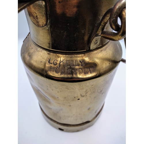 451 - Brass 1-Gallon Milk Churn by H. Harrold & Sons Ltd, Early to Mid-20th Century, Marked 