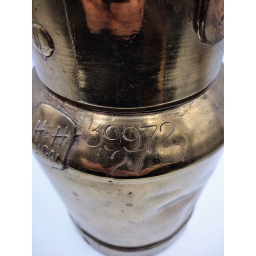 451 - Brass 1-Gallon Milk Churn by H. Harrold & Sons Ltd, Early to Mid-20th Century, Marked 