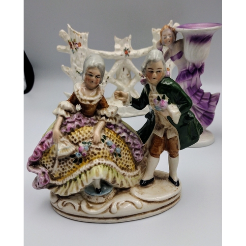 286 - Set of Early to Mid-20th Century German Dresden-Style Porcelain Figurines