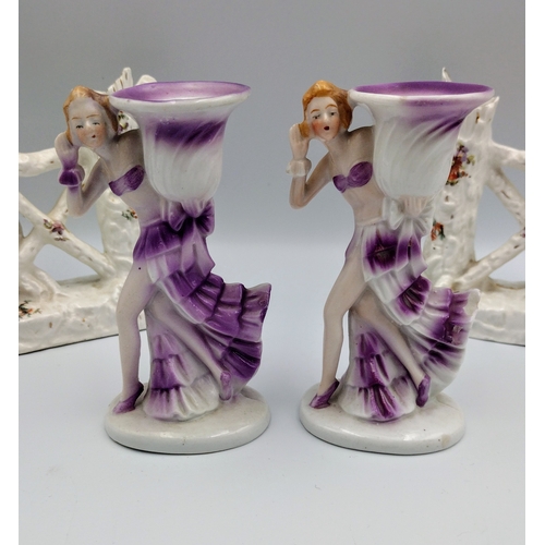 286 - Set of Early to Mid-20th Century German Dresden-Style Porcelain Figurines