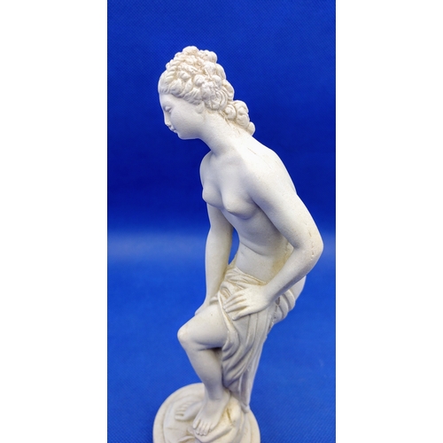 313 - Antique Parian Ware Grand Tour Figurine of a Classical Bather, Late 19th to Early 20th Century sligh... 