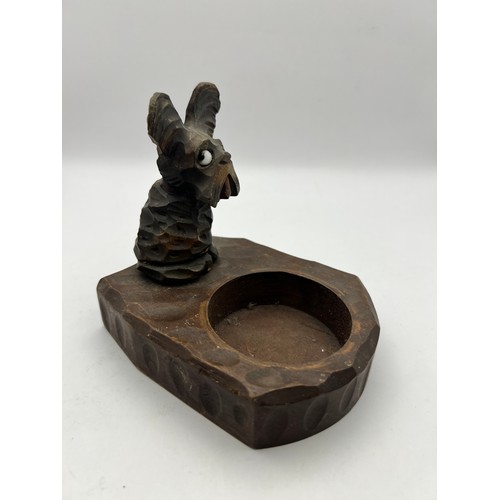 276 - Carved Wooden Black Forest Style Trinket Dish / Pin Tray