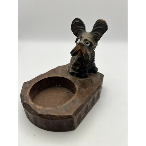 276 - Carved Wooden Black Forest Style Trinket Dish / Pin Tray